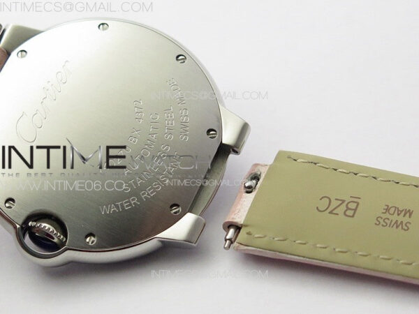 Ballon Bleu 36mm SS K3F 1:1 Best Edition Pink Textured Dial on Pink Leather Strap A076 – Bild 20
