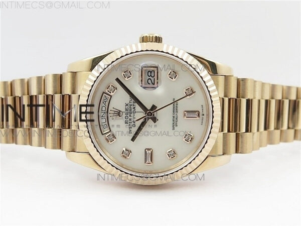 Day-Date 36 128239 RG BP Best Edition White MOP Crystal Markers Dial on RG President Bracelet – Bild 20
