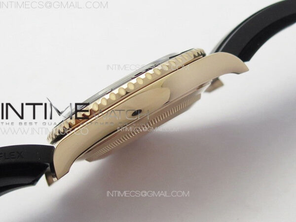 Yacht-Master 126655 3EF 1:1 Best Edition 3D Black Ceramic Bezel on Black Rubber Strap VR3235 – Bild 19