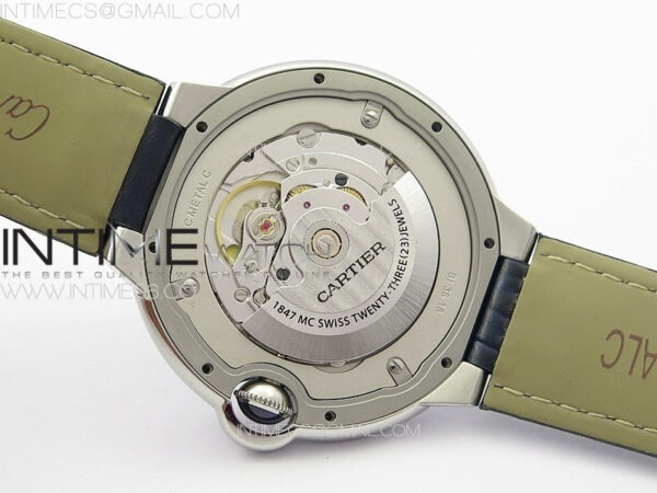 Ballon Bleu 42mm SS K3F 1:1 Best Edition Blue Texture Dial on Blue Leather Strap A2824 – Bild 21