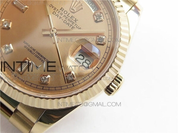 Day-Date 36 128239 RG BP Best Edition Pink Gold Crystal Markers Dial on RG President Bracelet – Bild 21
