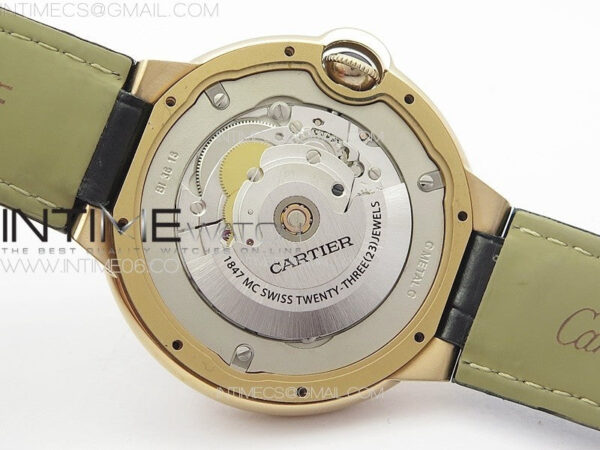 Ballon Bleu 42mm RG K3F 1:1 Best Edition Brown Texture Dial on Brown Leather Strap A2824 – Bild 21