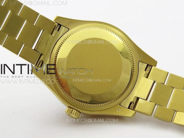 DateJust 31mm YG APSF Best Edition Green Flowers Crystals Dial on President Bracelet A2824 – Bild 21