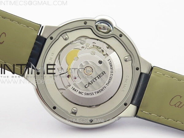 Ballon Bleu 42mm SS K3F 1:1 Best Edition Blue Texture Dial on Blue Leather Strap A2824 – Bild 22