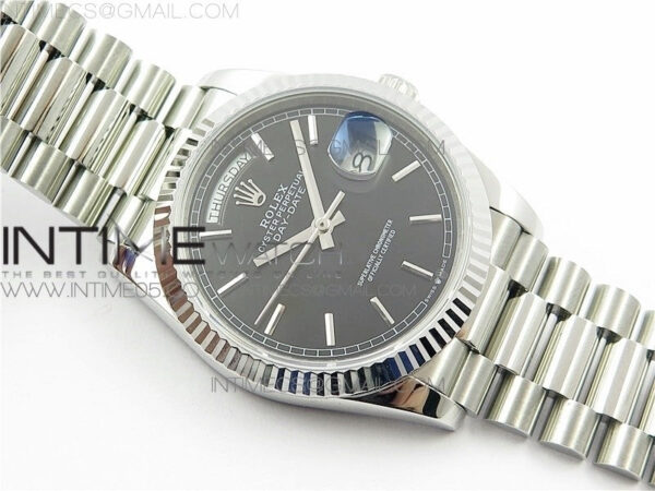 Day-Date 36 128239 SS BP Best Edition Black Stick Markers Dial on SS President Bracelet – Bild 22