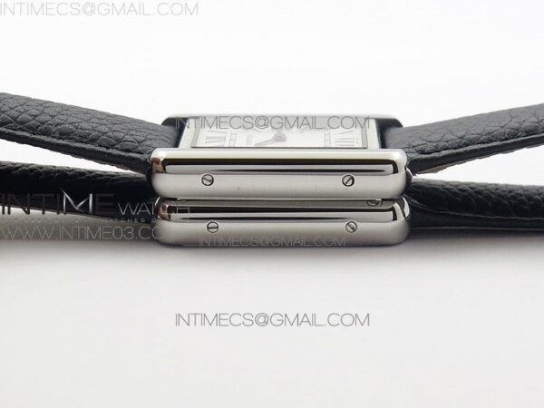 Tank Solo Ladies 25mm SS AF 1:1 Best Edition White Dial on Black Leather Strap Ronda Quartz – Bild 22