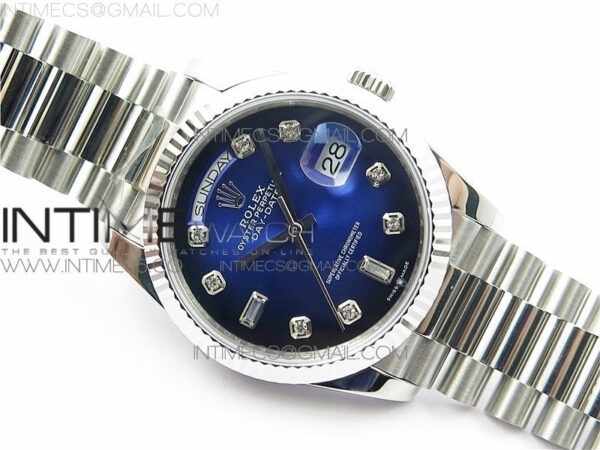Day-Date 36 128239 SS BP Best Edition Blue Crystal Markers Dial on SS President Bracelet – Bild 22
