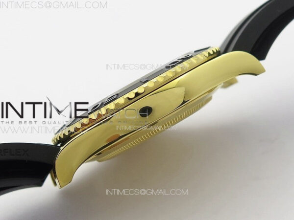 Yacht-Master 126655 YG 3EF 1:1 Best Edition 3D Black Ceramic Bezel on Black Rubber Strap VR3235 – Bild 22