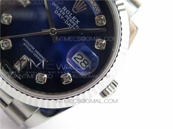 Day-Date 36 128239 SS BP Best Edition Blue Crystal Markers Dial on SS President Bracelet – Bild 23