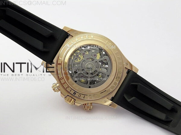Blacken Daytona RG Rainbow Bezel GETF Best Edition Skeleton Dial on Rubber Strap SA4130 – Bild 23