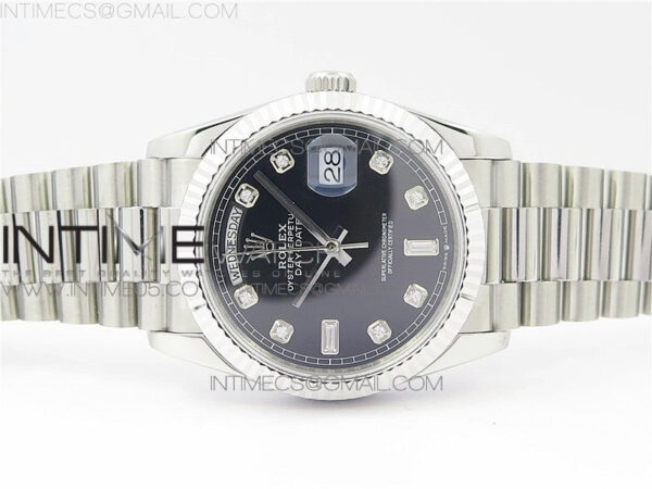 Day-Date 36 128239 SS BP Best Edition Black Crystal Markers Dial on SS President Bracelet – Bild 23