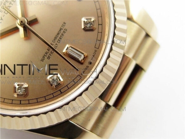 Day-Date 36 128239 RG BP Best Edition Pink Gold Crystal Markers Dial on RG President Bracelet – Bild 24