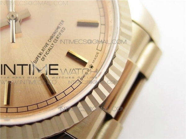 Day-Date 36 128239 RG BP Best Edition Pink Gold Sticks Markers Dial on RG President Bracelet – Bild 24