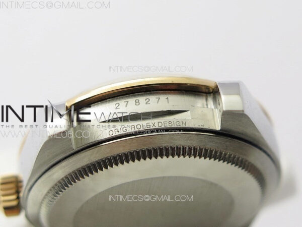 DateJust 31mm 278274 904L SS/RG Crystals Bezel GMF Best Edition Silver Flowers Crystals Dial on 904L SS/RG Oyster Bracelet A2824 – Bild 24