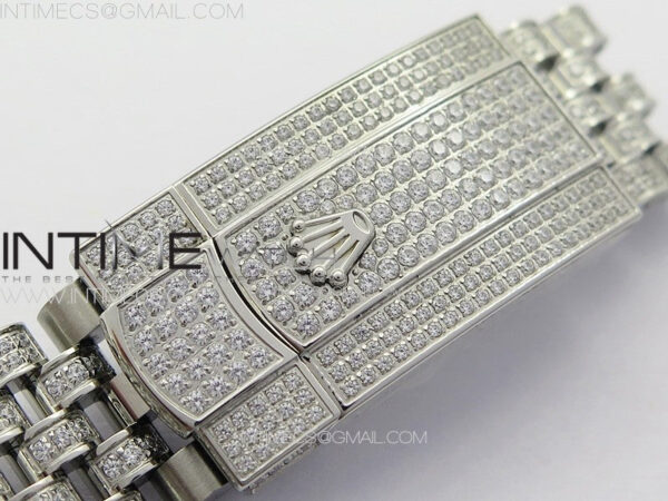 DateJust 41 126334 Full Paved Diamonds BP Best Edition Green Dial Sticks Markers on Jubilee Bracelet A2824 – Bild 25