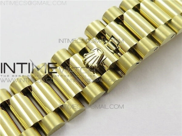 Day-Date 36 128239 YG BP Best Edition Green Crystal Markers Dial on YG President Bracelet – Bild 24