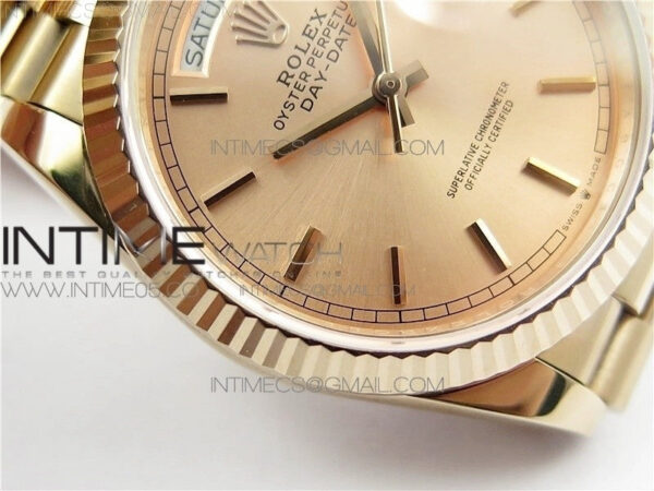 Day-Date 36 128239 RG BP Best Edition Pink Gold Sticks Markers Dial on RG President Bracelet – Bild 23
