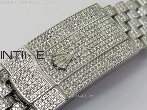 DateJust 41 126300 Full Paved Diamonds Rainbow 904 GSF Best Edition Diamonds Dial Arabic Markers on Jubilee Bracelet VR3235 – Bild 25
