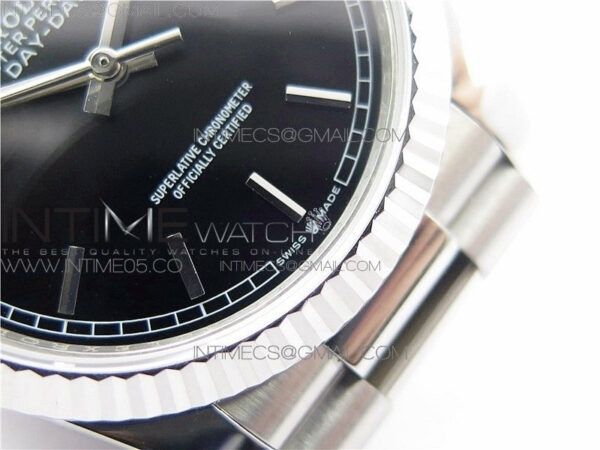 Day-Date 36 128239 SS BP Best Edition Black Stick Markers Dial on SS President Bracelet – Bild 25