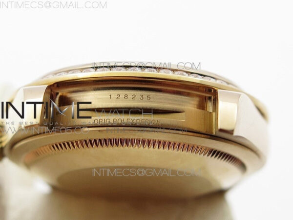 Day-Date 36 128235 RG/Crystal BP Best Edition RG Crystal Marker Dial on RG President Bracelet A2836 – Bild 26