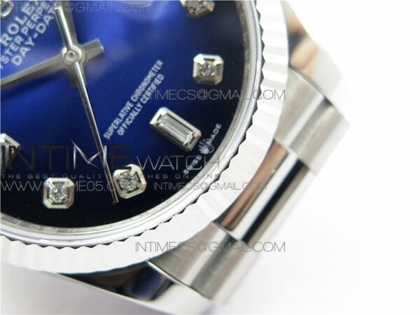 Day-Date 36 128239 SS BP Best Edition Blue Crystal Markers Dial on SS President Bracelet – Bild 25