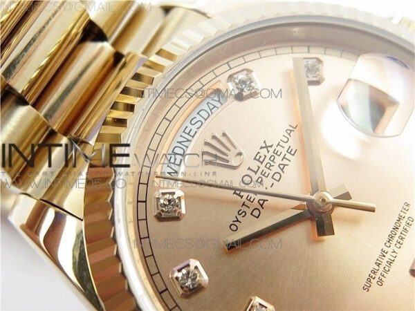 Day-Date 36 128239 RG BP Best Edition Pink Gold Crystal Markers Dial on RG President Bracelet – Bild 25