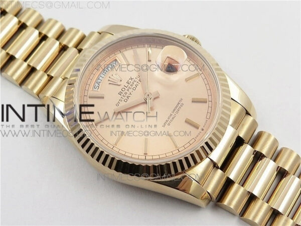 Day-Date 36 128239 RG BP Best Edition Pink Gold Sticks Markers Dial on RG President Bracelet – Bild 27