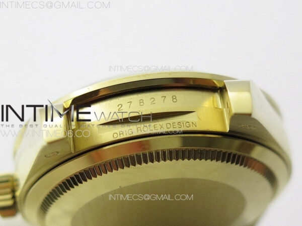 DateJust 31mm 278274 YG Crystals Bezel GMF Best Edition Green Flowers Crystals Dial on YG President Bracelet A2824 – Bild 26