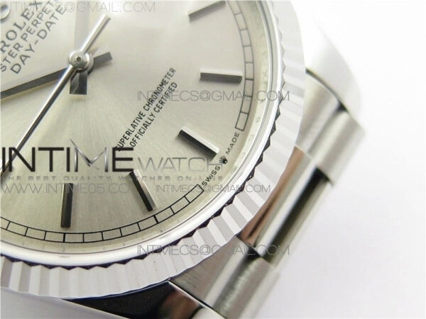 Day-Date 36 128239 SS BP Best Edition Silver Sticks Markers Dial on SS President Bracelet – Bild 26
