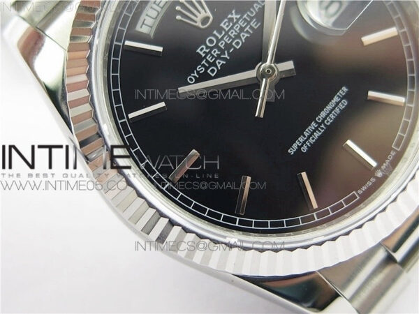 Day-Date 36 128239 SS BP Best Edition Black Stick Markers Dial on SS President Bracelet – Bild 26