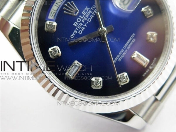 Day-Date 36 128239 SS BP Best Edition Blue Crystal Markers Dial on SS President Bracelet – Bild 26