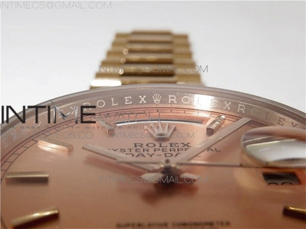 Day-Date 36 128239 RG BP Best Edition Pink Gold Sticks Markers Dial on RG President Bracelet – Bild 26