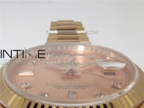Day-Date 36 128239 RG BP Best Edition Pink Gold Crystal Markers Dial on RG President Bracelet – Bild 27