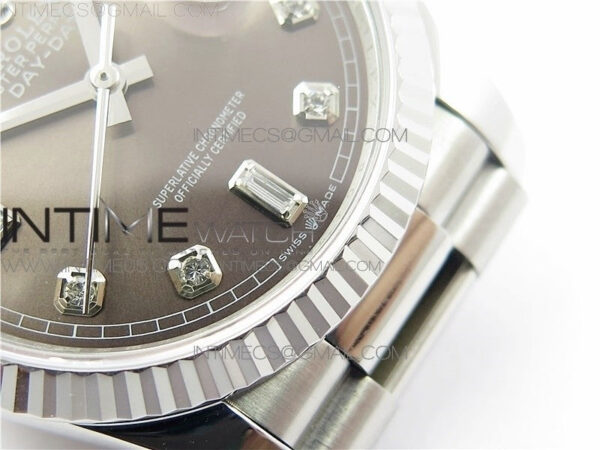 Day-Date 36 128239 SS BP Best Edition Brown Crystal Markers Dial on SS President Bracelet – Bild 27