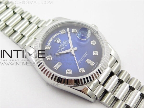 Day-Date 36 128239 SS BP Best Edition Blue Crystal Markers Dial on SS President Bracelet – Bild 27