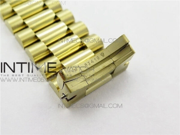 Day-Date 36 128239 YG BP Best Edition Green Crystal Markers Dial on YG President Bracelet – Bild 28