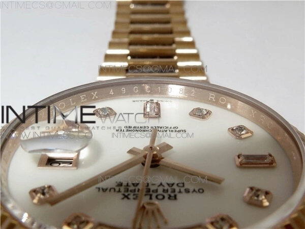 Day-Date 36 128239 RG BP Best Edition White MOP Crystal Markers Dial on RG President Bracelet – Bild 28