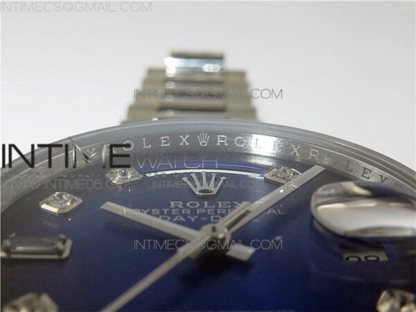 Day-Date 36 128239 SS BP Best Edition Blue Crystal Markers Dial on SS President Bracelet – Bild 29