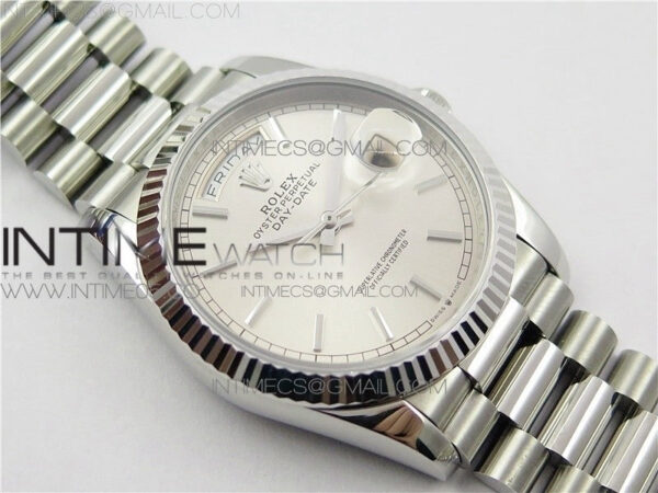 Day-Date 36 128239 SS BP Best Edition Silver Sticks Markers Dial on SS President Bracelet – Bild 29