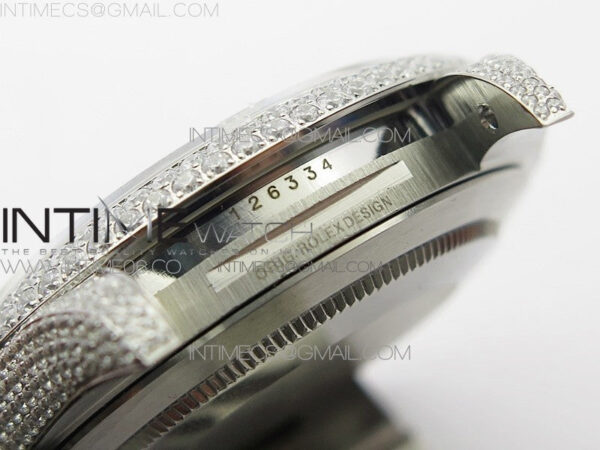 DateJust 41 126334 904 Full Paved Diamonds BP Best Edition White Dial Sticks Markers on Oyster Bracelet A2824 – Bild 29