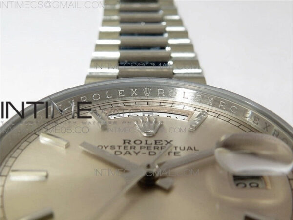 Day-Date 36 128239 SS BP Best Edition Silver Sticks Markers Dial on SS President Bracelet – Bild 30