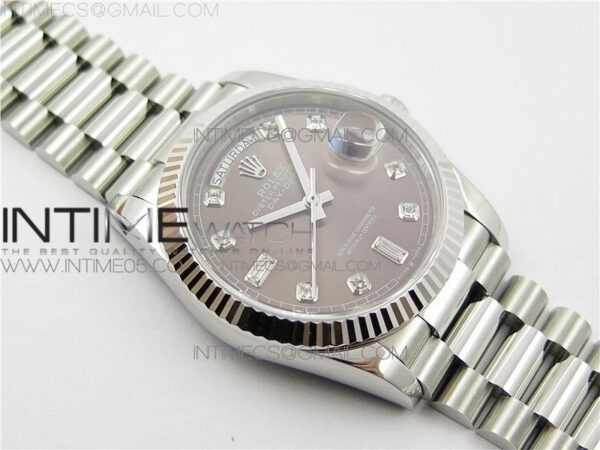Day-Date 36 128239 SS BP Best Edition Brown Crystal Markers Dial on SS President Bracelet – Bild 30
