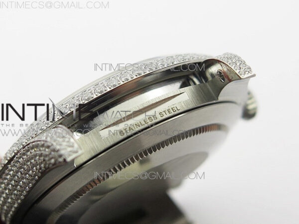 DateJust 41 126334 904 Full Paved Diamonds BP Best Edition Black Dial Sticks Markers on Oyster Bracelet A2824 – Bild 30