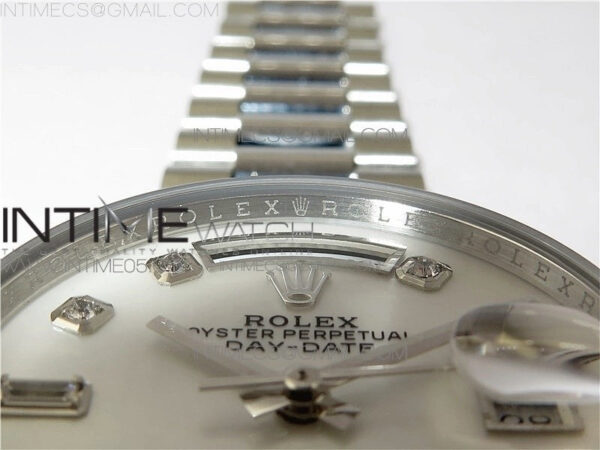 Day-Date 36 128239 SS BP Best Edition White MOP Crystal Markers Dial on SS President Bracelet – Bild 30