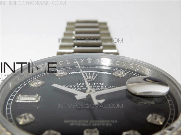 Day-Date 36 128239 SS BP Best Edition Black Crystal Markers Dial on SS President Bracelet – Bild 30