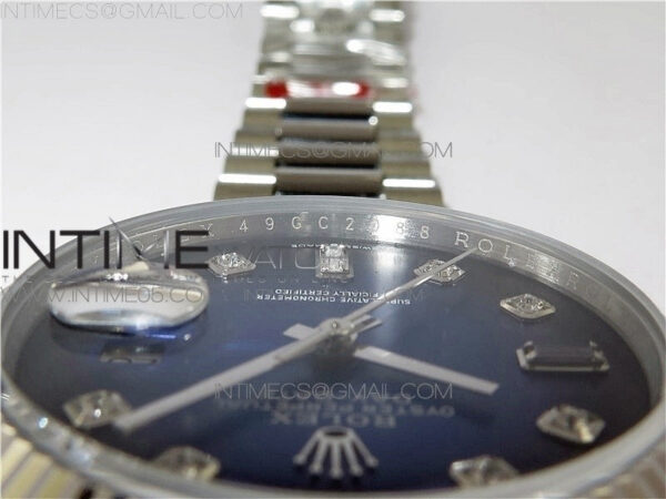 Day-Date 36 128239 SS BP Best Edition Blue Crystal Markers Dial on SS President Bracelet – Bild 30