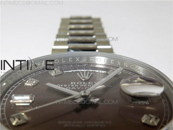 Day-Date 36 128239 SS BP Best Edition Brown Crystal Markers Dial on SS President Bracelet – Bild 31