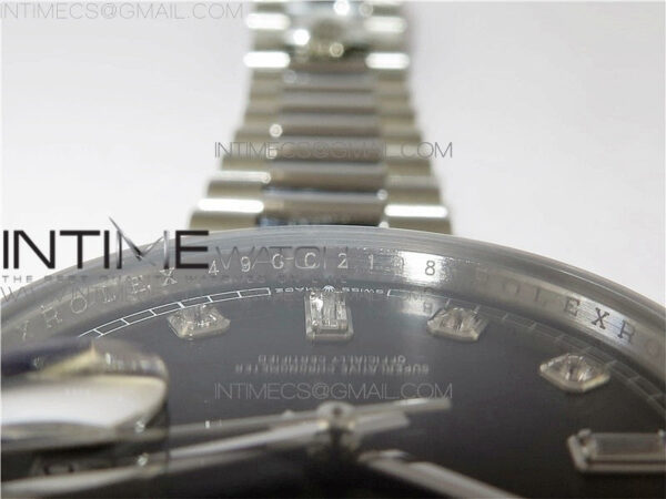 Day-Date 36 128239 SS BP Best Edition Black Crystal Markers Dial on SS President Bracelet – Bild 31