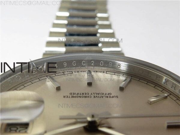Day-Date 36 128239 SS BP Best Edition Silver Sticks Markers Dial on SS President Bracelet – Bild 31
