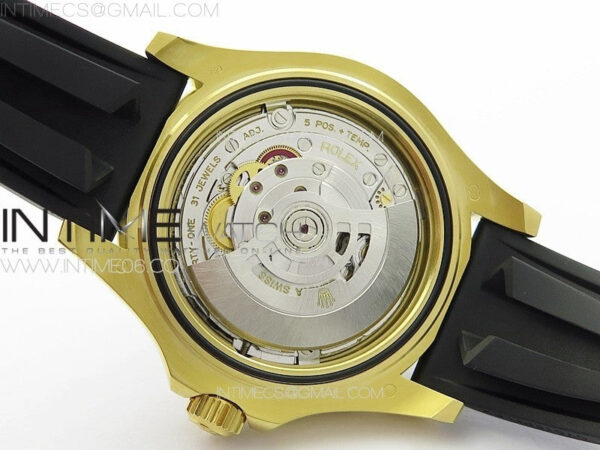 Yacht-Master 126655 YG 3EF 1:1 Best Edition 3D Black Ceramic Bezel on Black Rubber Strap VR3235 – Bild 35